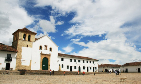 The vast cobbled central plaza of quiet, colonial town, Villa de Leyva  (Graeme Green)