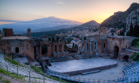 Mt Etna from Taormina's Amphitheatre (Julio Aprea)