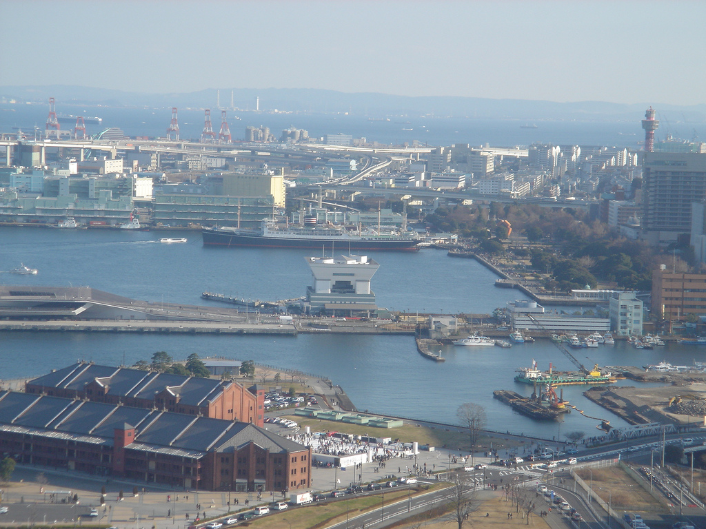 View of Yokohama from the Clock Ferris Wheel