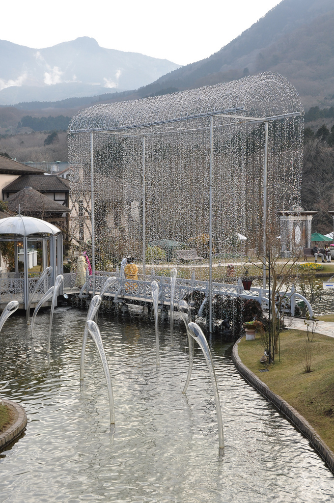 Hakone outdoor glass art