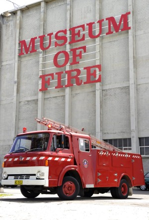 The bunker-like exterior of the Museum of Fire in Penrith hides a fascinating collection of firefighting equipment.