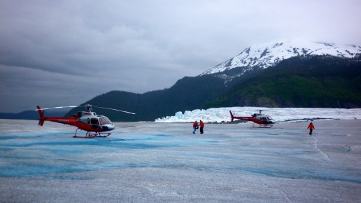 The exhilarating half-hour helicopter flight from Juneau up and over the Mendenhall glacier gives you an unforgettable ...